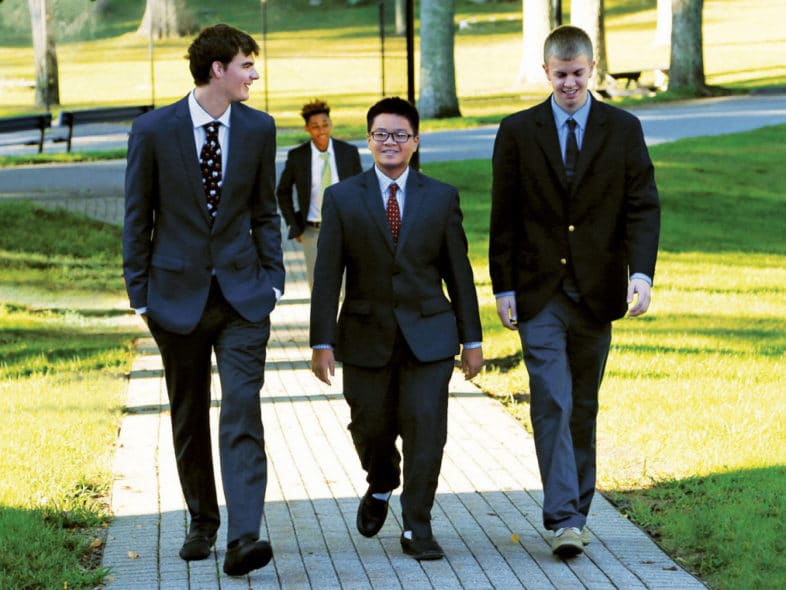 4 Male Students in Uniforms