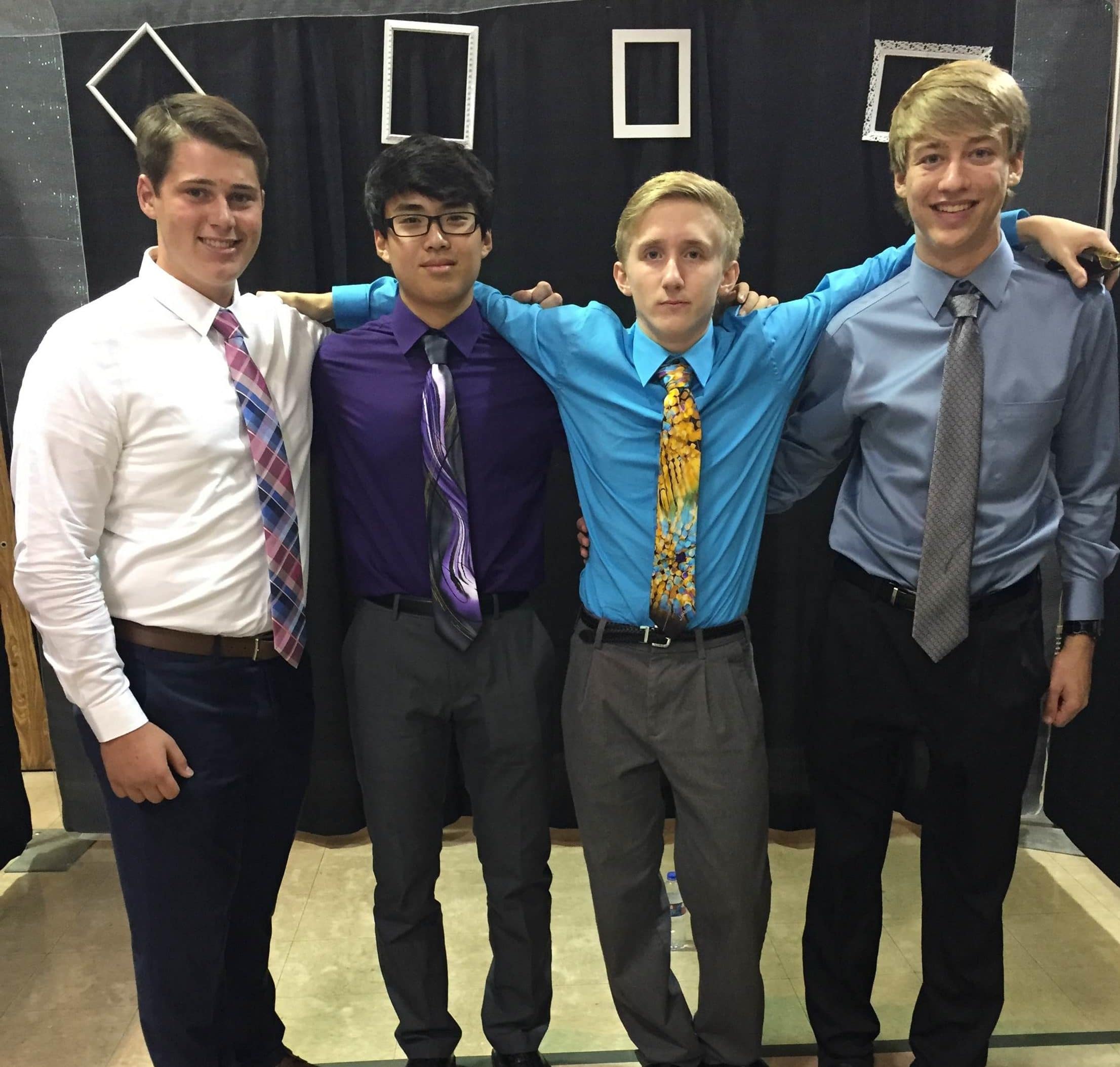 Exchange student with high school friends